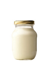 Glass jar of creamy milk