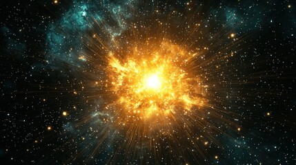 Cosmic explosion in space