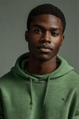 Obraz premium A black man in a sweatshirt