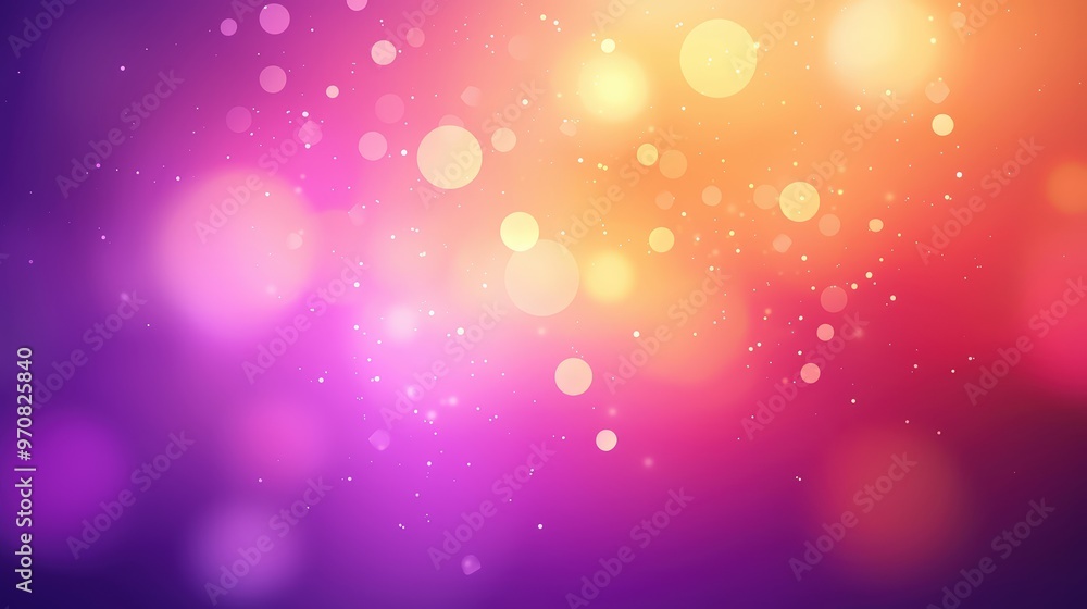 Wall mural abstract pink & yellow bokeh