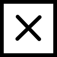 Cross and no icon button