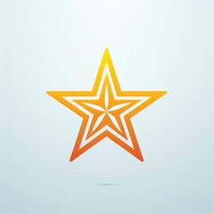 Obraz premium a yellow illustration star isolated on white background
