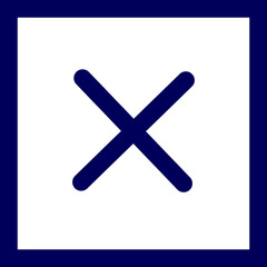 Fototapeta premium Cross and no icon button