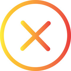 Obraz premium Cross and no icon button