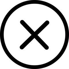 Cross and no icon button