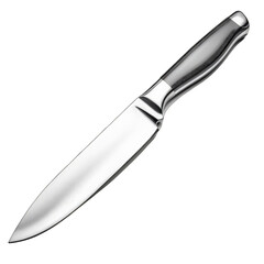 Fototapeta premium Sharp Kitchen Knife with Black Handle isolated on transparent background