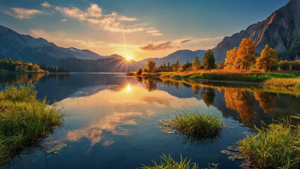 Fototapeta premium beautiful nature scenery background wallpaper