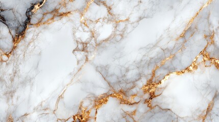 White Marble Texture with Gold Veins