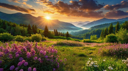 Fototapeta premium beautiful nature scenery background wallpaper