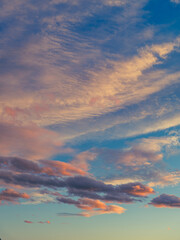colorful sunset clouds ,summer time