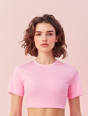 Obraz premium Minimalist Portrait of a Athletic Gym Woman