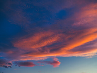 colorful sunset clouds ,summer time