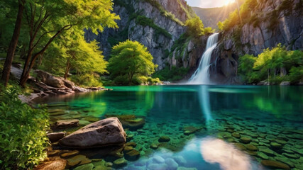 Fototapeta premium beautiful nature scenery background wallpaper