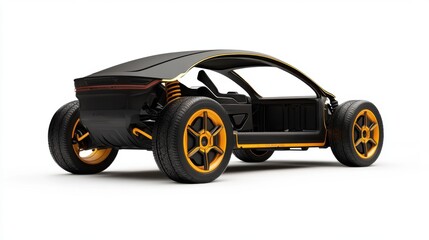 Futuristic Electric Vehicle Chassis: Lightweight Design for Energy Efficiency