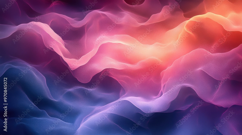 Poster abstract gradient background with smooth transitions of soft purples and blues. light airy feel with