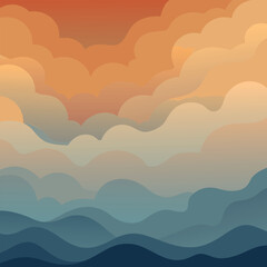 Adobe Illustrator Artwork background with overlapping waves of smoke, each layer fading softly into the next.