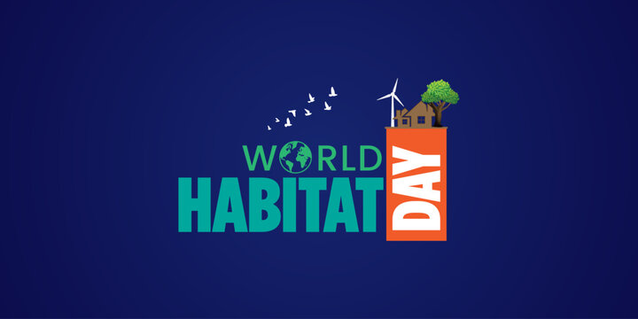 World Habitat Day. Habitat Day Logo Banner Poster Social Media Post Web Content Banner Design Concept Idea vector illustration.