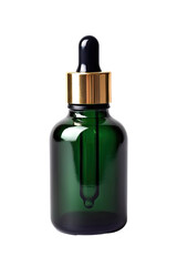 Green glass bottle with dropper