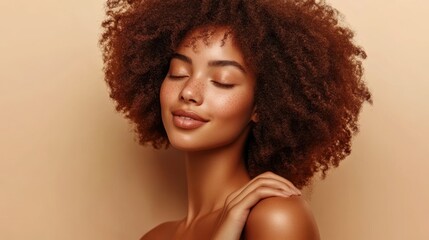 Fototapeta premium The Model with Curly Hair