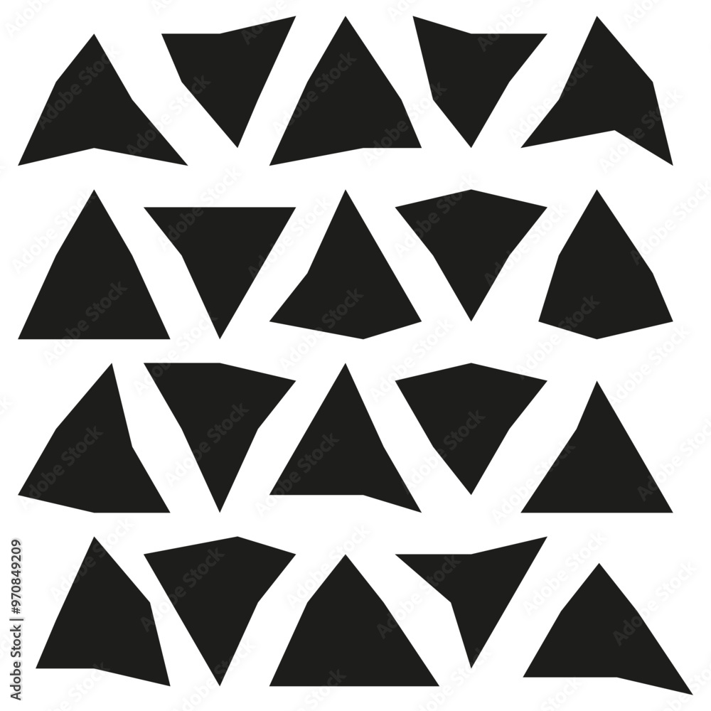 Aufkleber geometric arrow pattern. abstract black triangles. random triangular shapes. modern vector design.