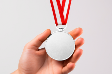 Medal png mockup, transparent design