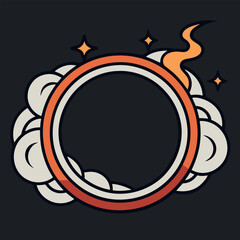 Adobe Illustrator Artwork Design of a series of soft, thin smoke rings rising and dispersing into the background