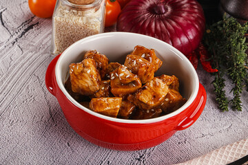 Chicken fillet with soya teriyaki sauce