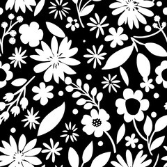 Ornate floral seamless texture, endless pattern with flowers. Seamless pattern can be used for wallpaper, pattern fills, web page background, surface textures.