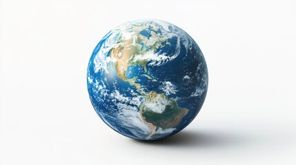 Fototapeta premium Earth clipart, element, 3D illustration, realistic, isolated on white background