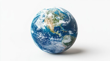 Fototapeta premium Earth clipart, element, 3D illustration, realistic, isolated on white background