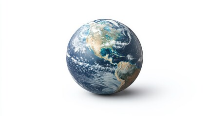 Fototapeta premium Earth clipart, element, 3D illustration, realistic, isolated on white background