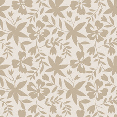 Ornate floral seamless texture, endless pattern with flowers. Seamless pattern can be used for wallpaper, pattern fills, web page background, surface textures.