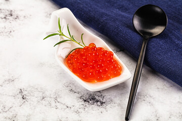 Luxury red caviar salmon fish