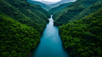 waterfall in the mountains