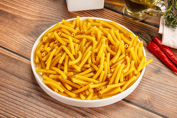 Italian pasta Maccherony for cooking