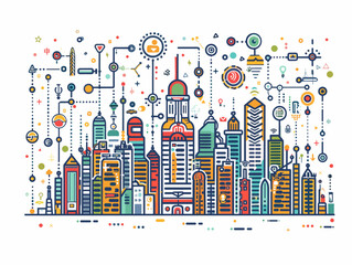 Smart City Blueprint: Interconnected Sensors Shaping Urban Landscapes