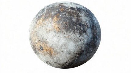 Ceres (dwarf planet) clipart, element, 3D illustration, realistic, isolated on white background