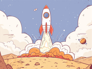 Fototapeta premium Space Conquest: Inspiring Journey into the Cosmic Frontier