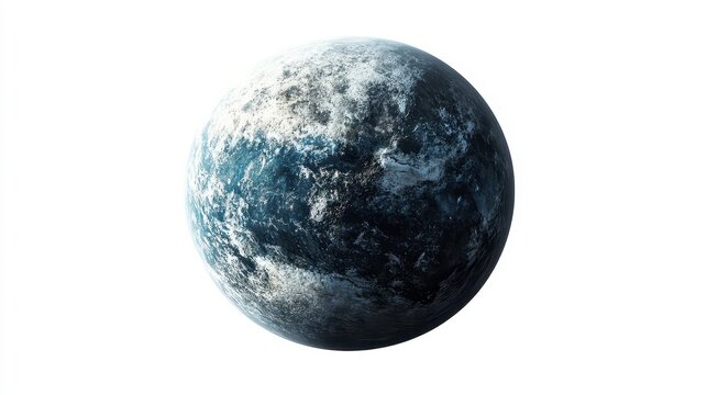 Kepler-452b (exoplanet) clipart, element, 3D illustration, realistic, isolated on white background