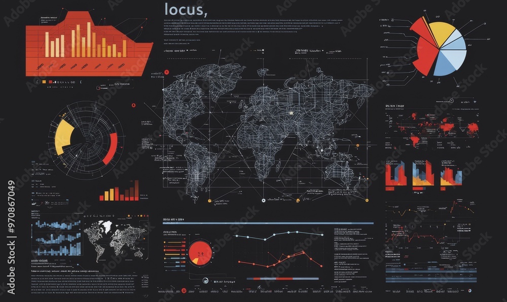 Aufkleber Interface HUD Design, Infographic Elements, Tech and Science Themes, Analysis Themes