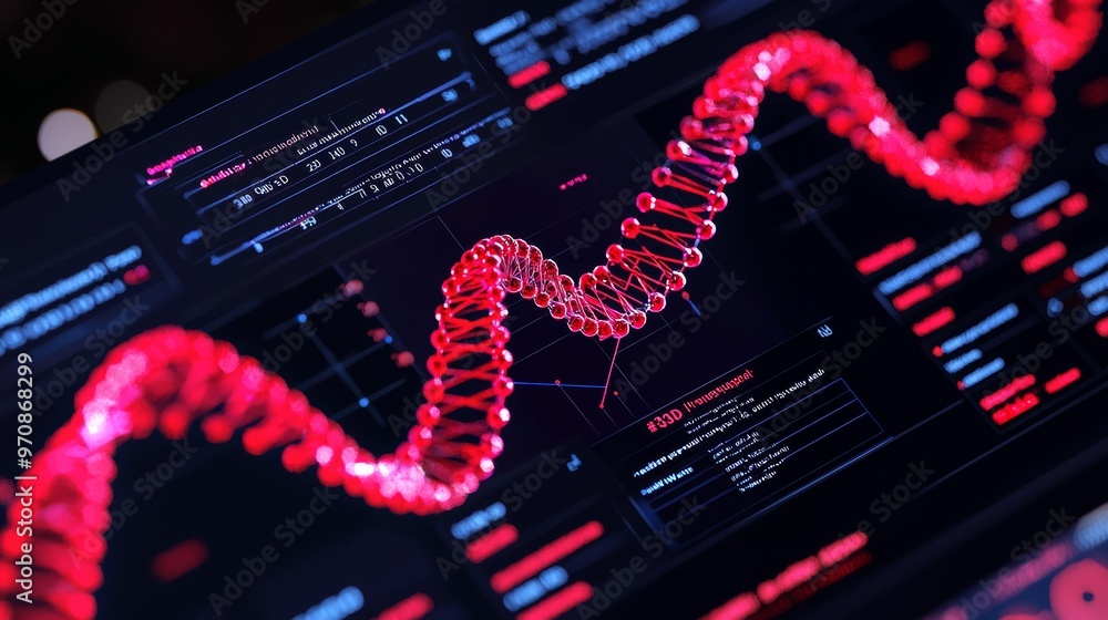 Poster hud. graphimaterial brain match dna. 3d rendered infographic motion.