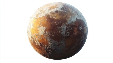 Fototapeta premium TRAPPIST-1e (exoplanet) clipart, element, 3D illustration, realistic, isolated on white background