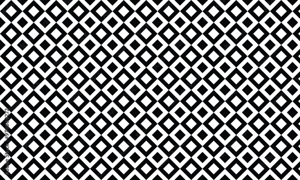 Poster interlocking diamond pattern with repeating shapes, creating a bold and symmetrical geometric black 