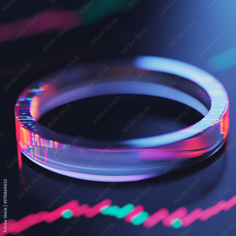 Poster Stock market graph with futuristic user interface. Design of technology innovation hud.