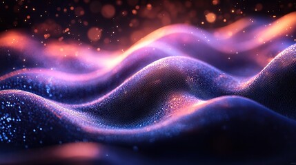 Obraz premium Futuristic abstract background with glowing circuits, neon blue and purple hues, technology-inspired vector design