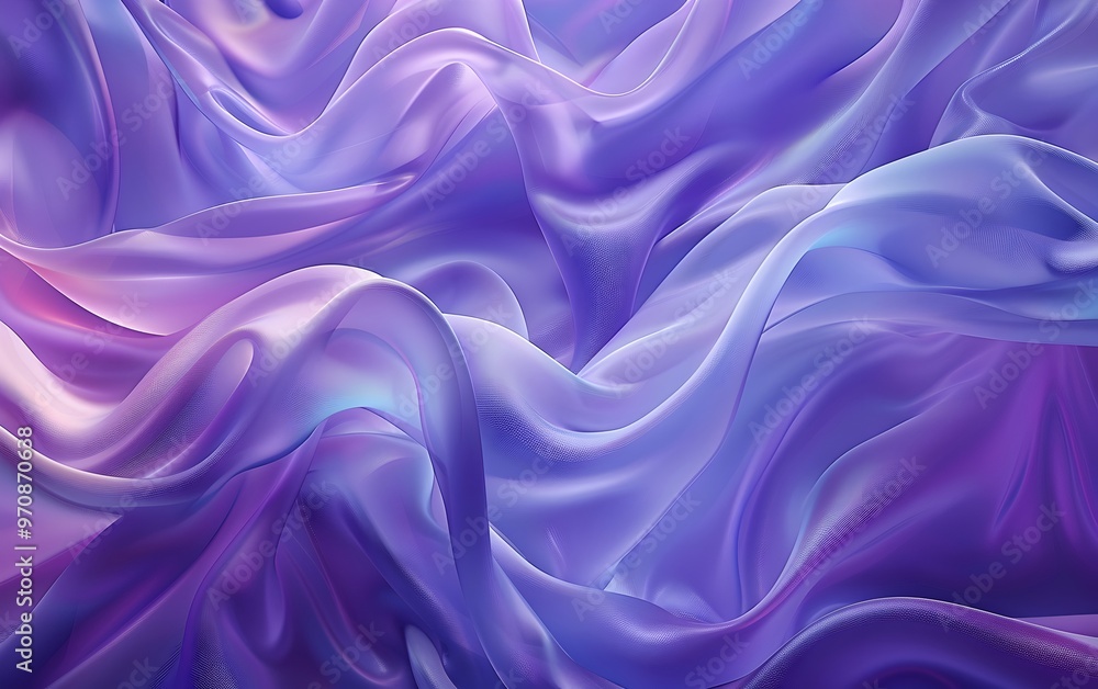 Poster elegant purple and blue abstract background with flowing shapes, creating an atmosphere of tranquili