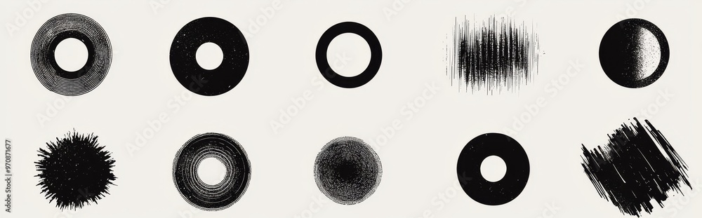 Poster Futuristic futuristic set of hud UI elements isolated on a white background
