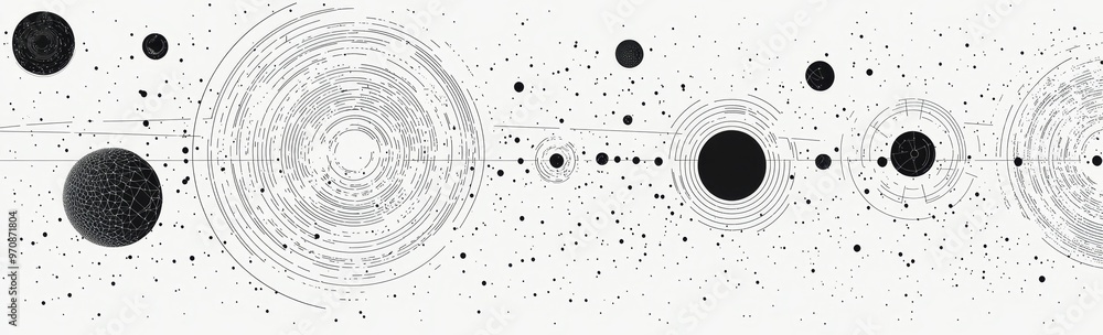 Aufkleber A set of futuristic circle design elements for a hud