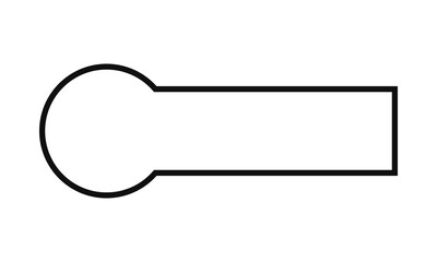 Hollow Circle Rectangle Banner Shape Icon