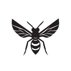 Wasp in cartoon, doodle style . Image for t-shirt, web, mobile apps and ui. Isolated 2d vector illustration in logo, icon, sketch style, Eps 10, black and white. AI Generative